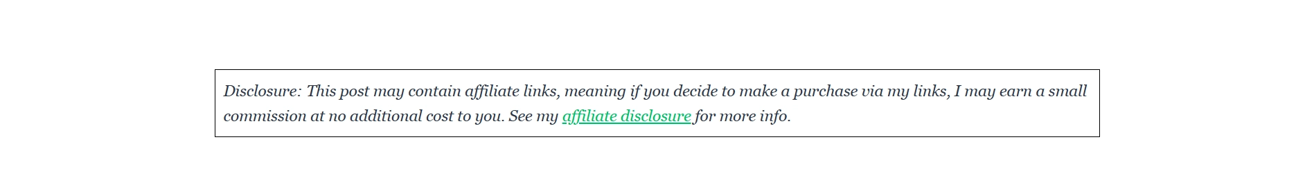 Disclosure that the post may contain affiliate links and that a small commission may be earned at no additional cost to the user.